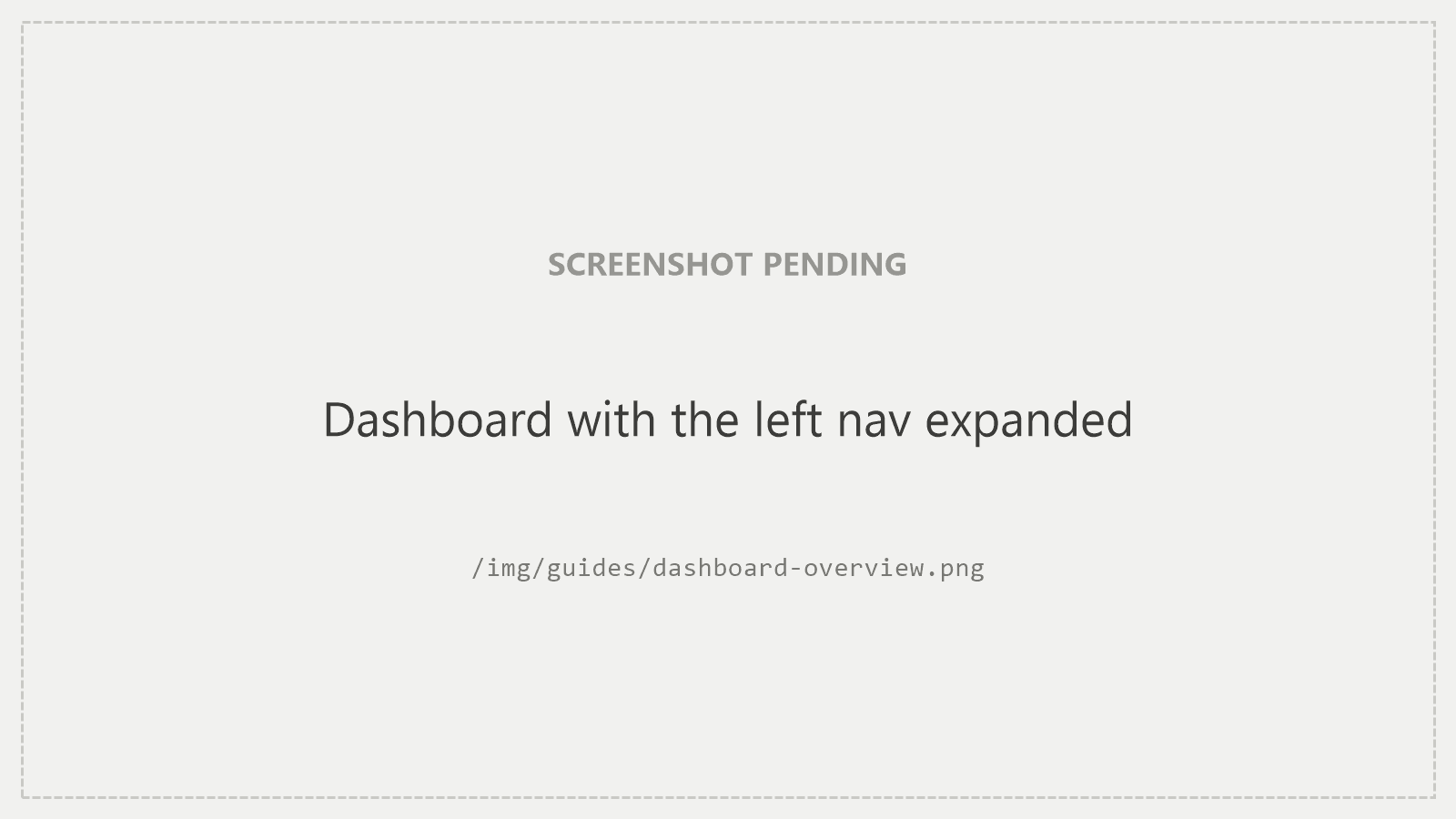 The Orchard admin dashboard, with the left nav expanded.