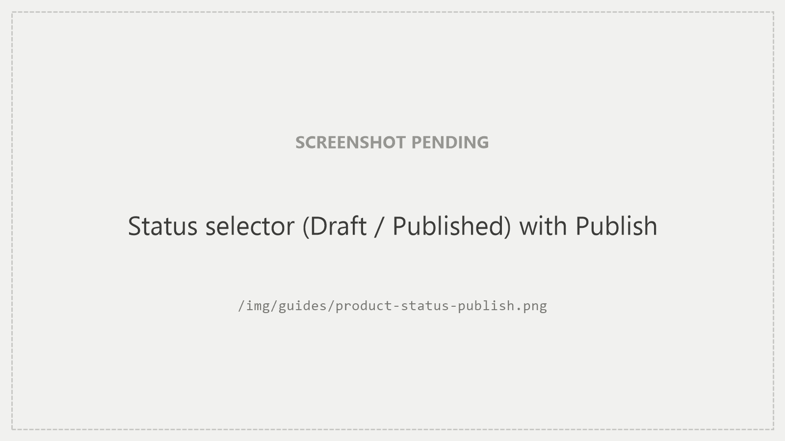 The Status dropdown (Draft / Active) on a product.