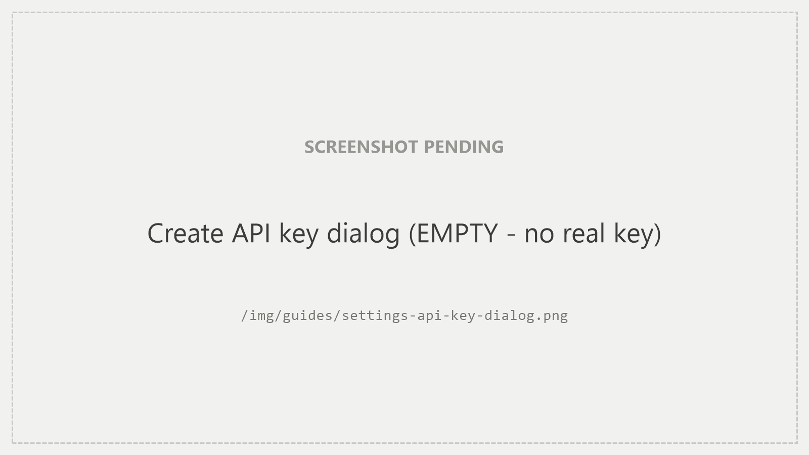 The Create API key dialog: name, scope checkboxes, and a test/live toggle.
